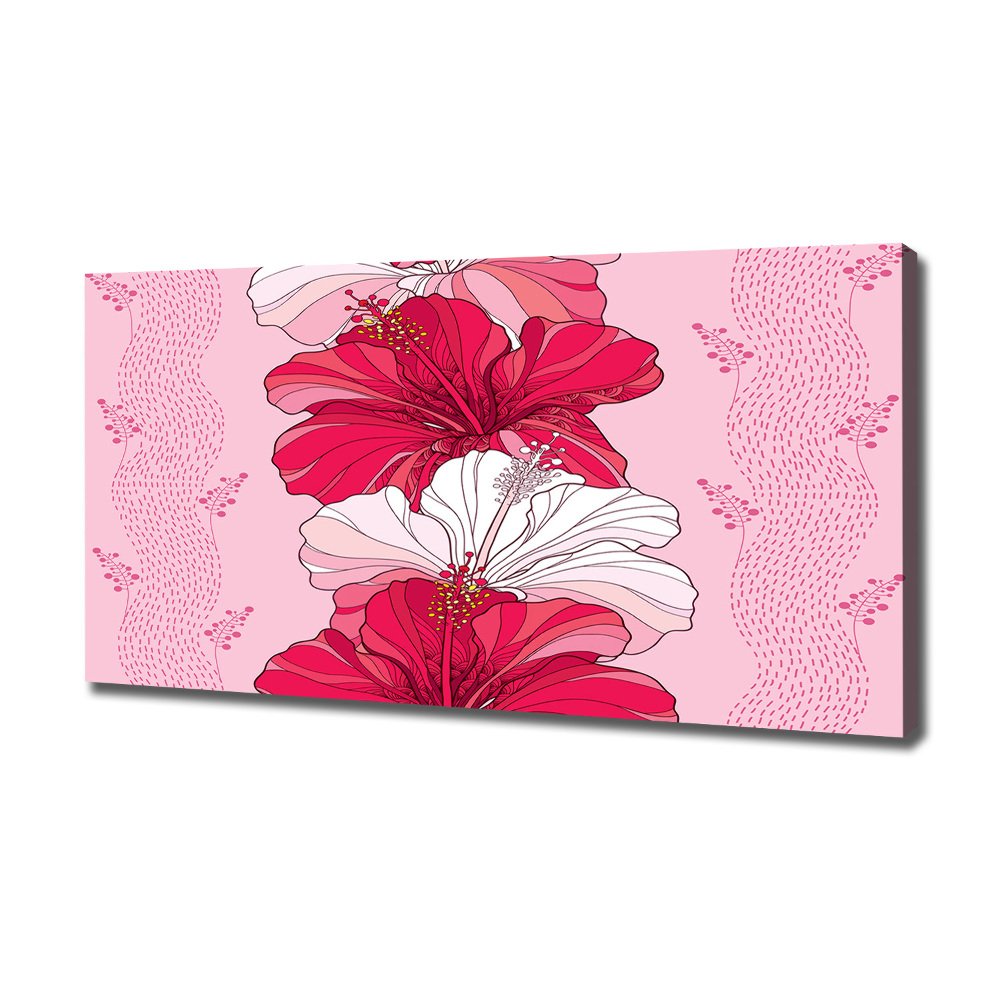 Tableau sur toile Fleurs hawaïennes