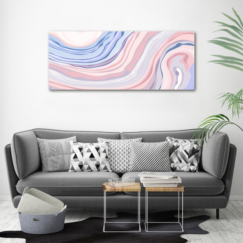 Tableau toile imprimée Abstraction vagues pastel