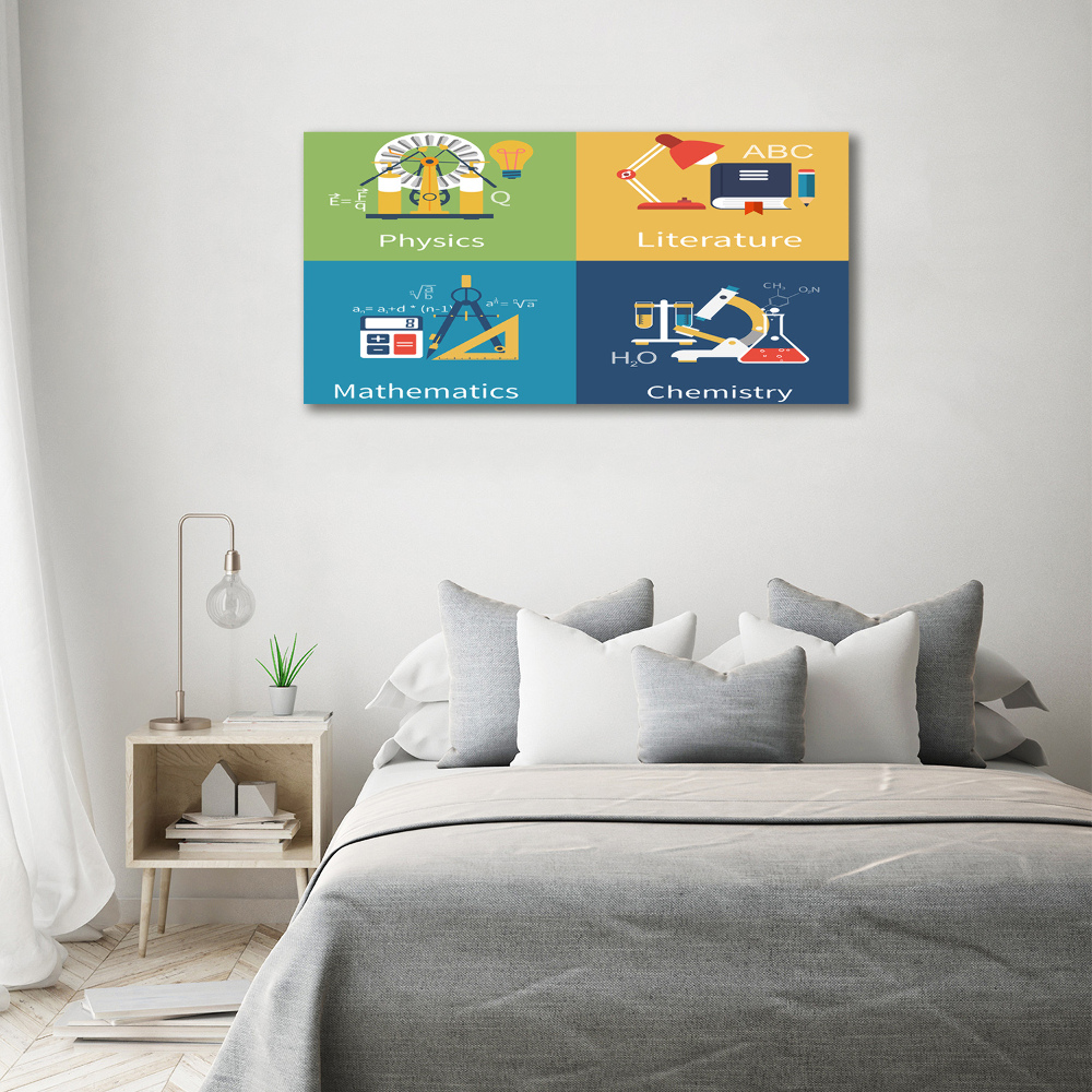 Tableau mural sur toile Objets scolaires