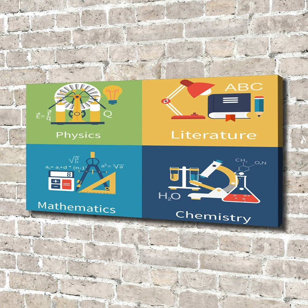 Tableau mural sur toile Objets scolaires