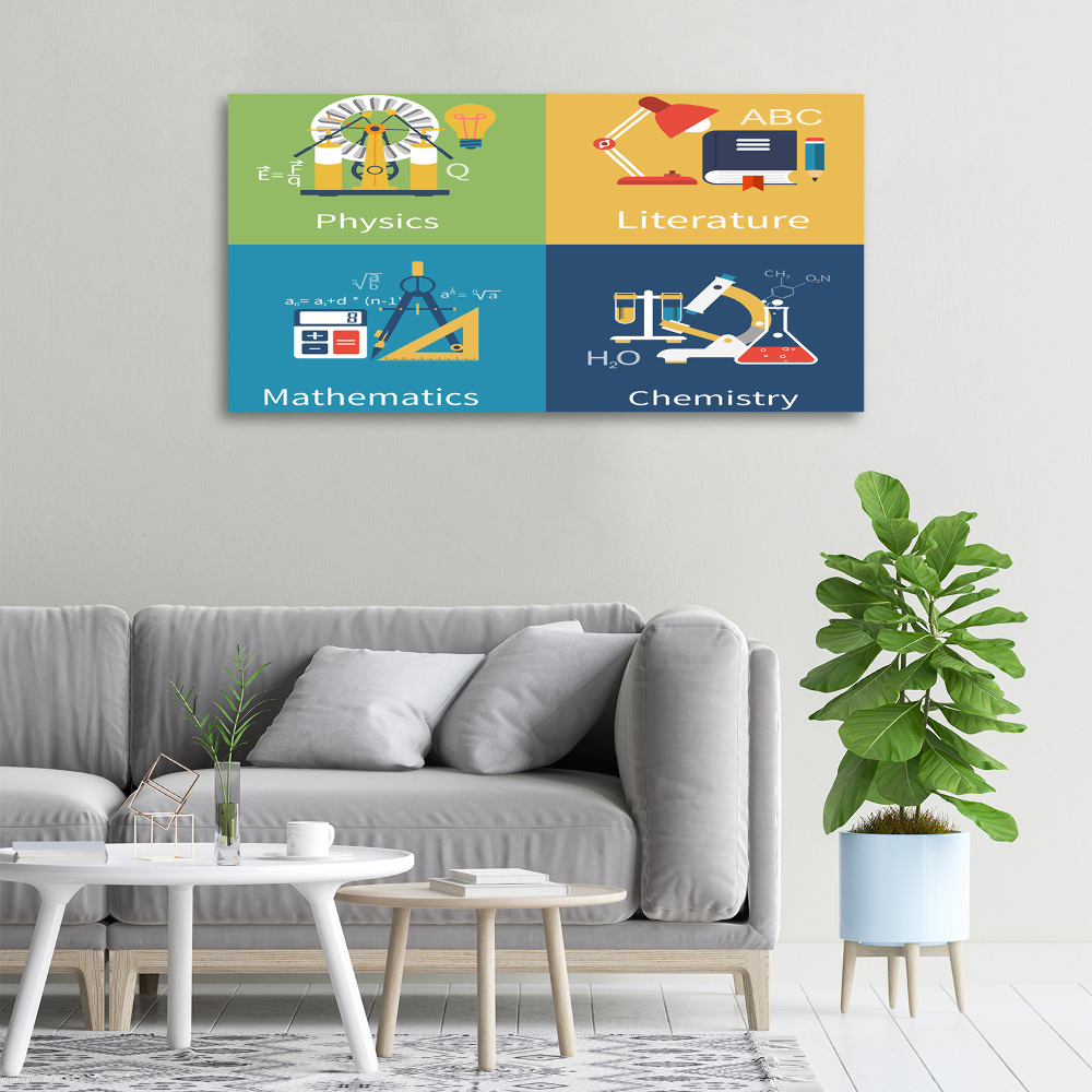 Tableau mural sur toile Objets scolaires