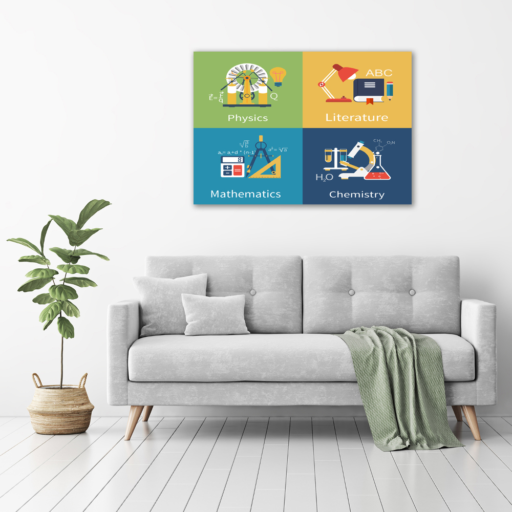 Tableau mural sur toile Objets scolaires