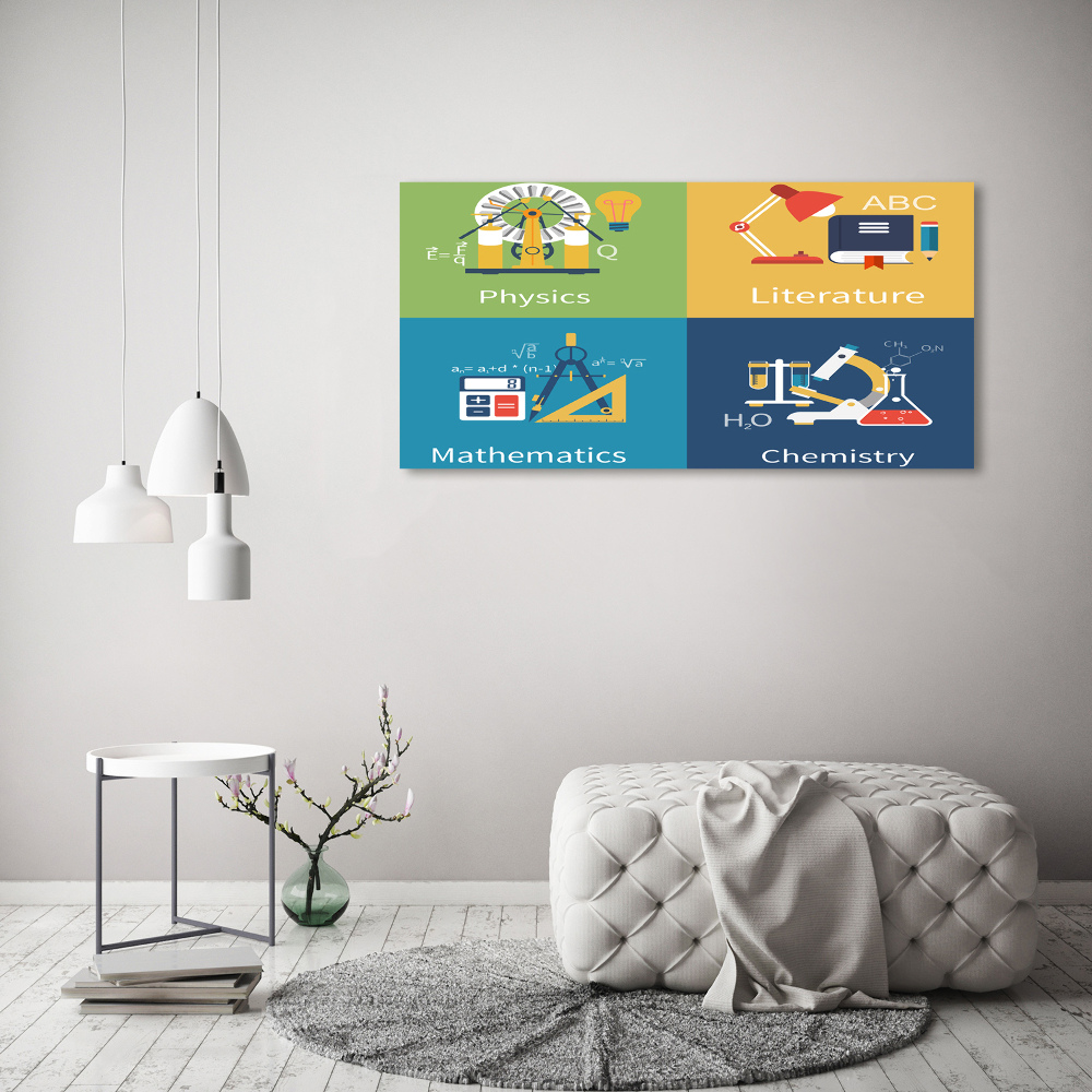 Tableau mural sur toile Objets scolaires