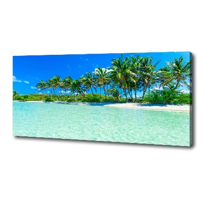 Tableau sur toile Plage exotique eau bleue