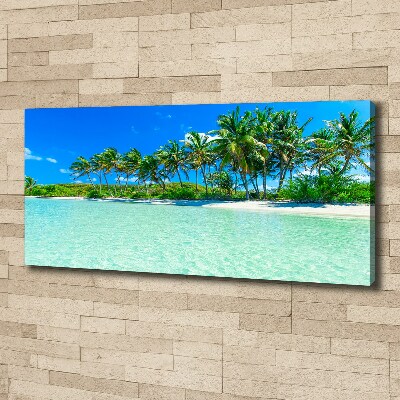 Tableau sur toile Plage exotique eau bleue