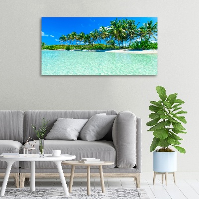 Tableau sur toile Plage exotique eau bleue