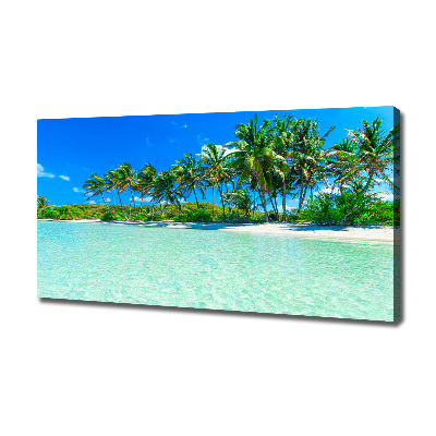 Tableau sur toile Plage exotique eau bleue