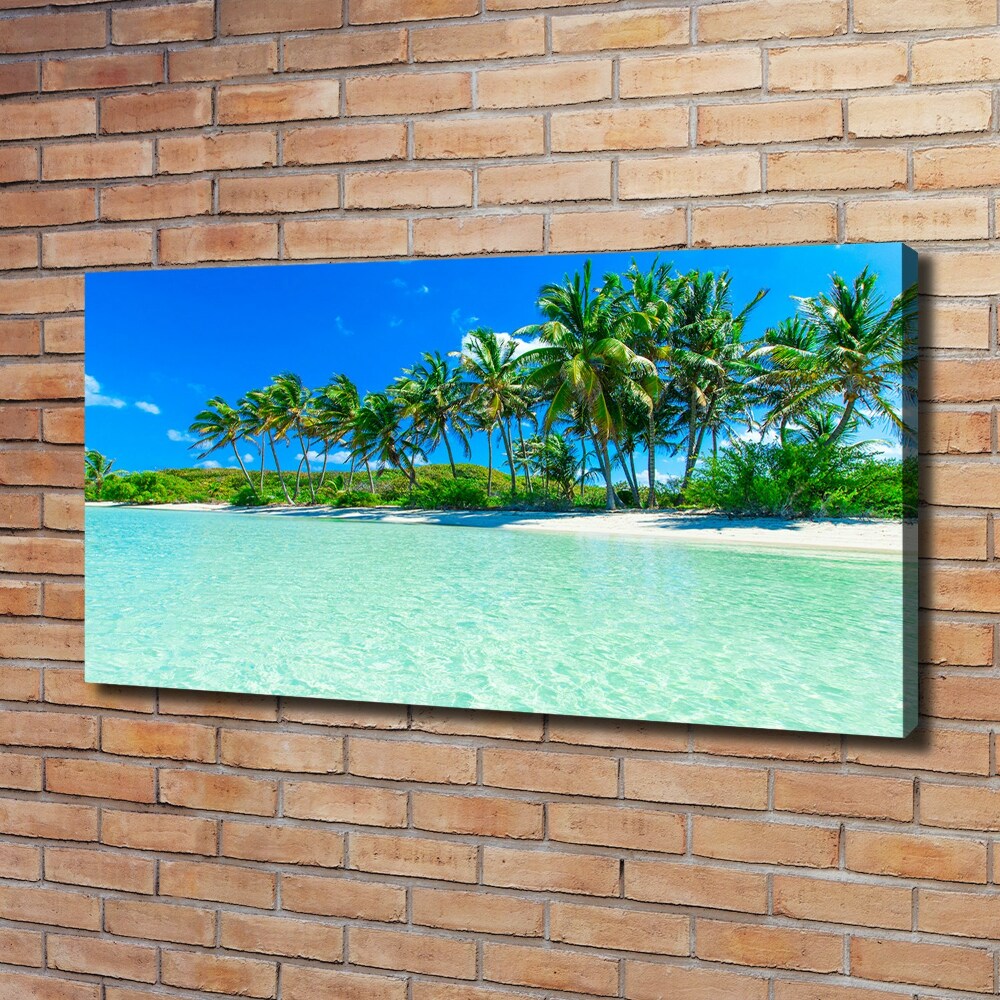 Tableau sur toile Plage exotique eau bleue