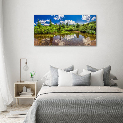 Tableau imprimé sur toile Lac dans la forêt