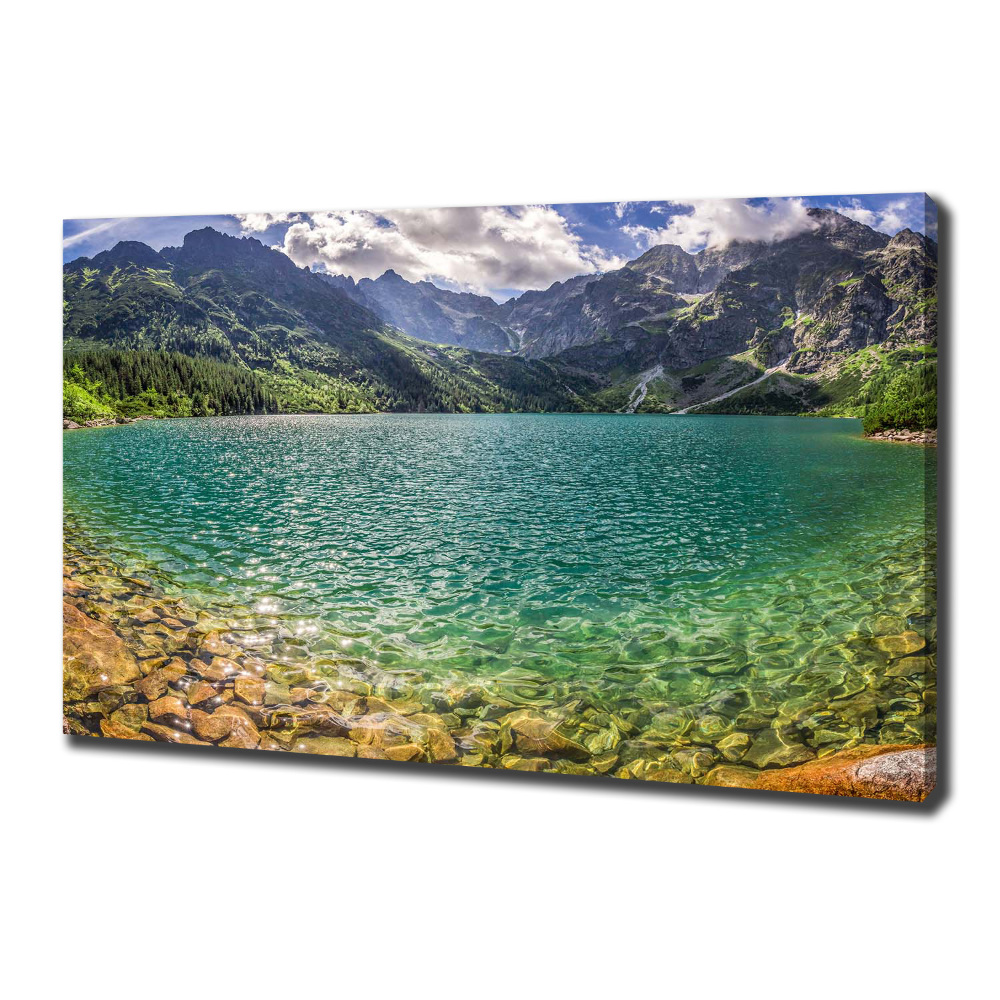 Tableau sur toile Lac de montagne