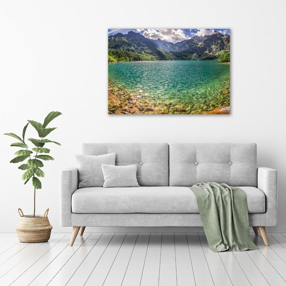 Tableau sur toile Lac de montagne