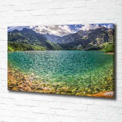 Tableau sur toile Lac de montagne