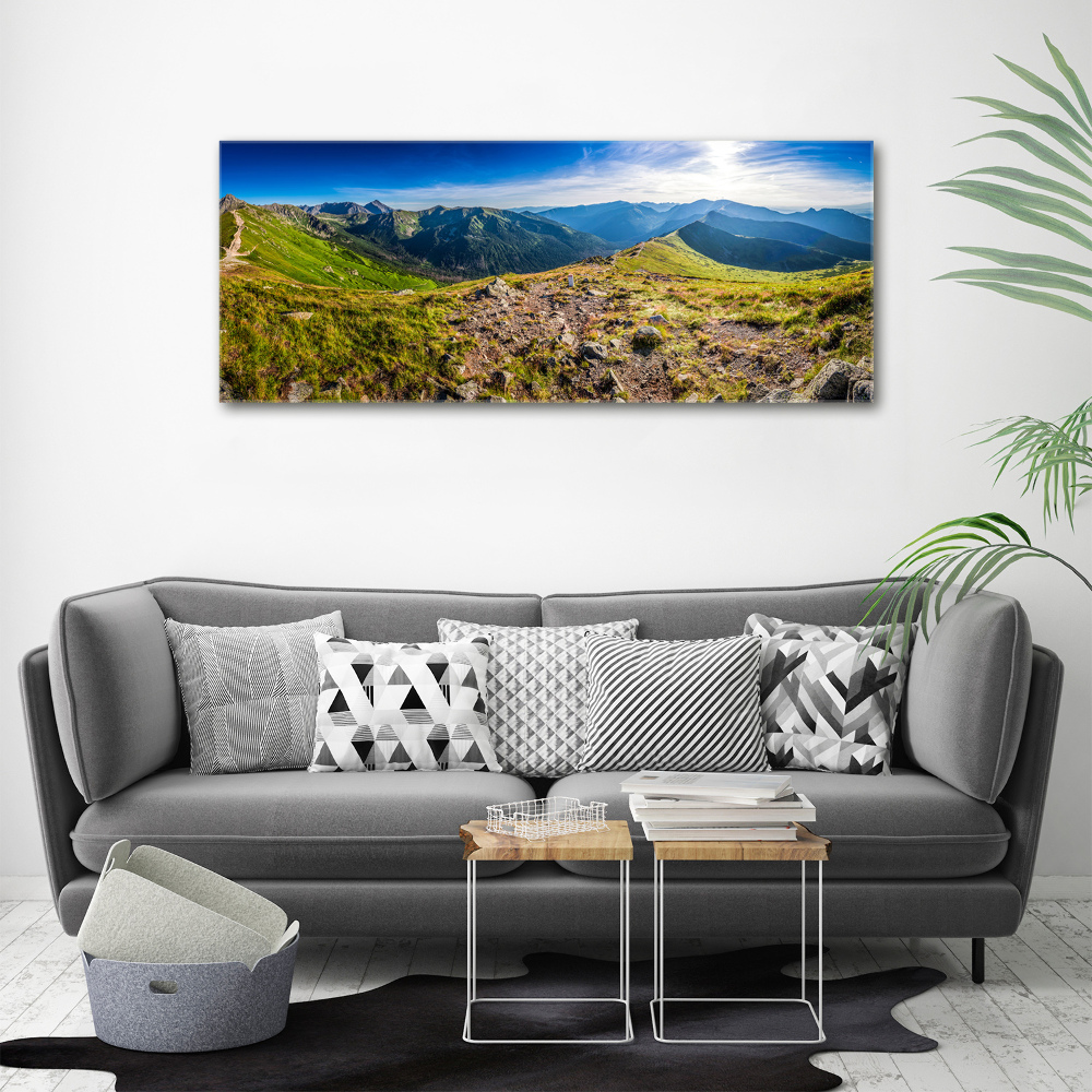 Tableau sur toile Panorama de montagne