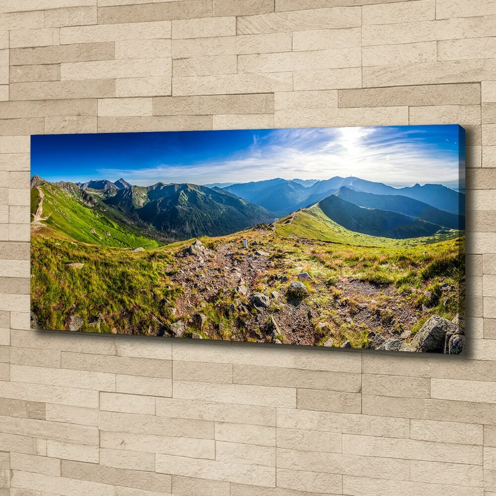 Tableau sur toile Panorama de montagne