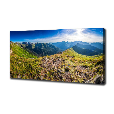 Tableau sur toile Panorama de montagne