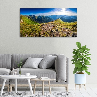 Tableau sur toile Panorama de montagne