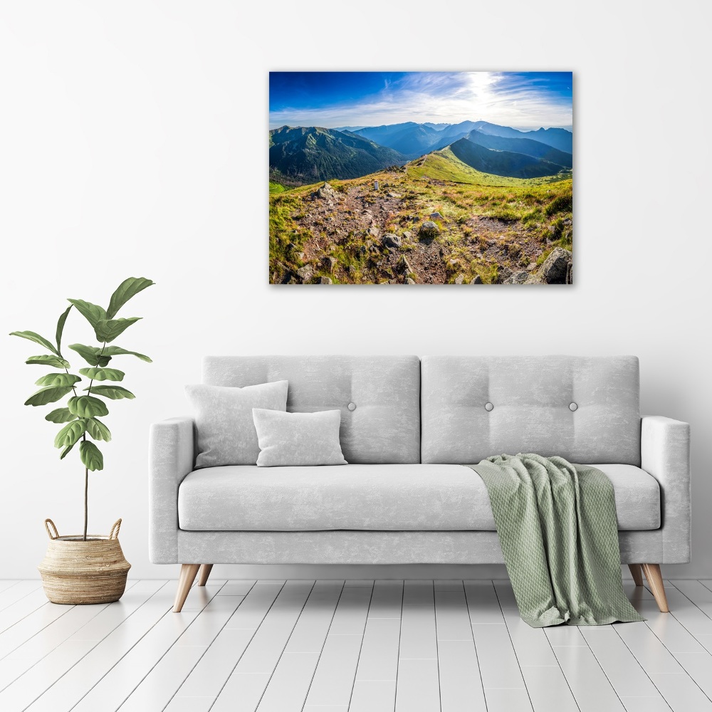 Tableau sur toile Panorama de montagne