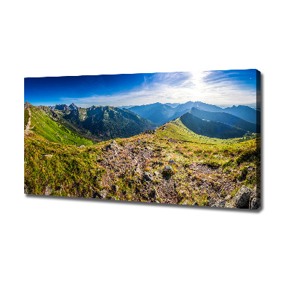 Tableau sur toile Panorama de montagne