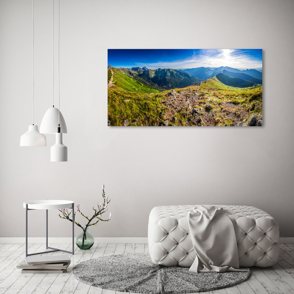 Tableau sur toile Panorama de montagne