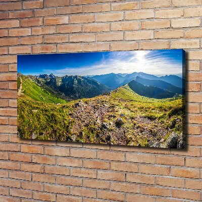 Tableau sur toile Panorama de montagne