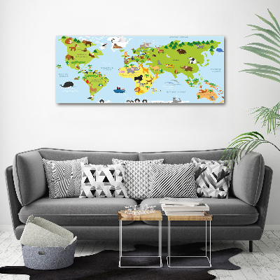 Tableau photo sur toile Carte des animaux