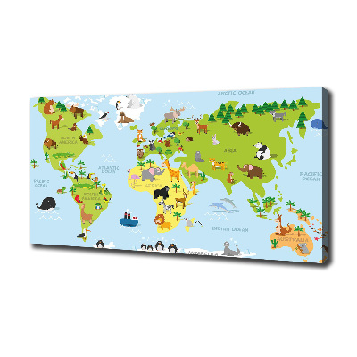 Tableau photo sur toile Carte des animaux