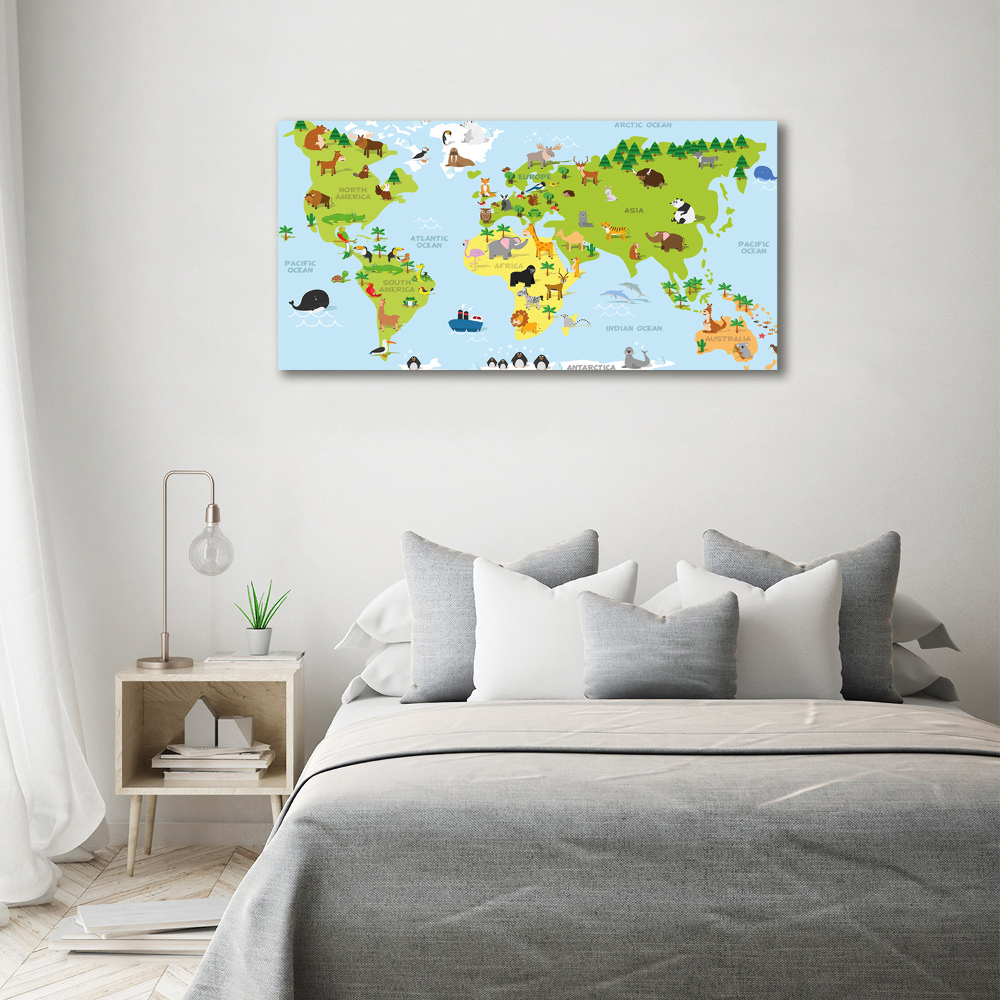 Tableau photo sur toile Carte des animaux