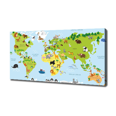 Tableau photo sur toile Carte des animaux