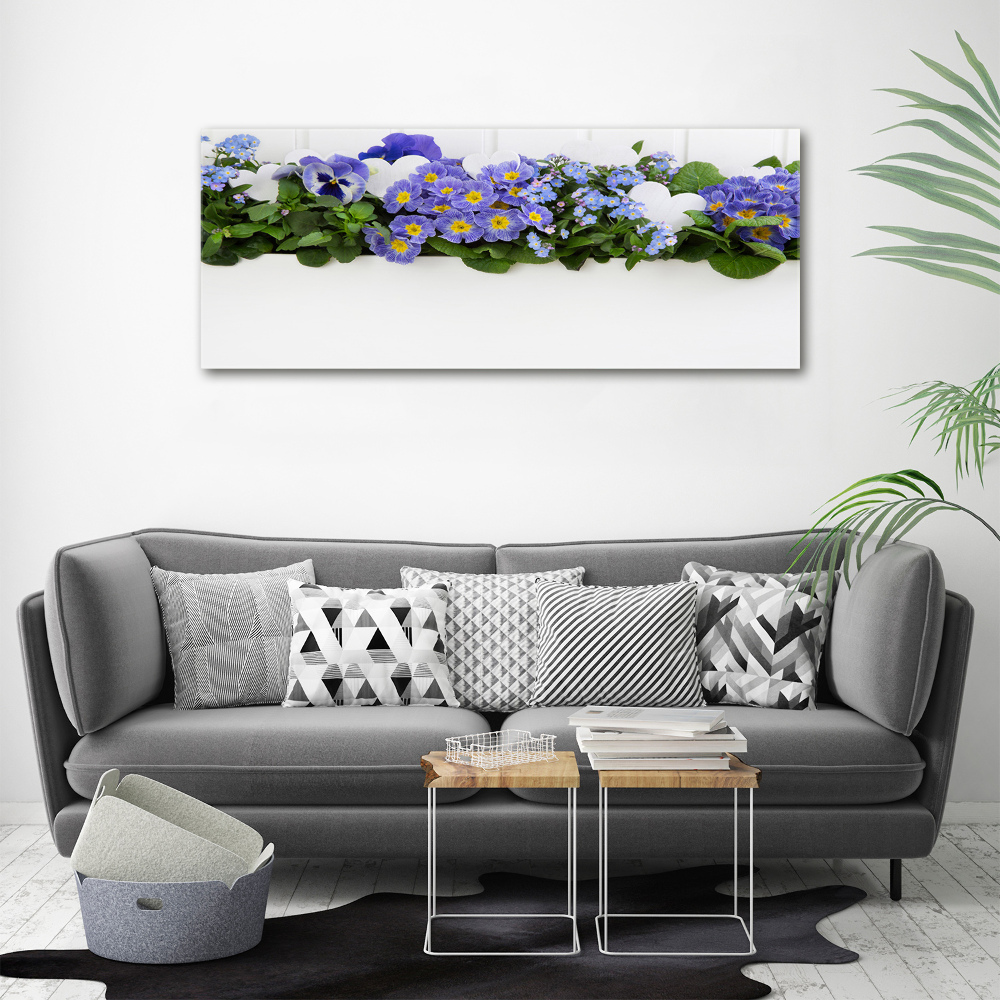 Tableau toile imprimée Fleurs bleues