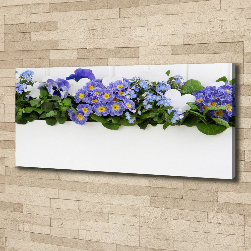 Tableau toile imprimée Fleurs bleues