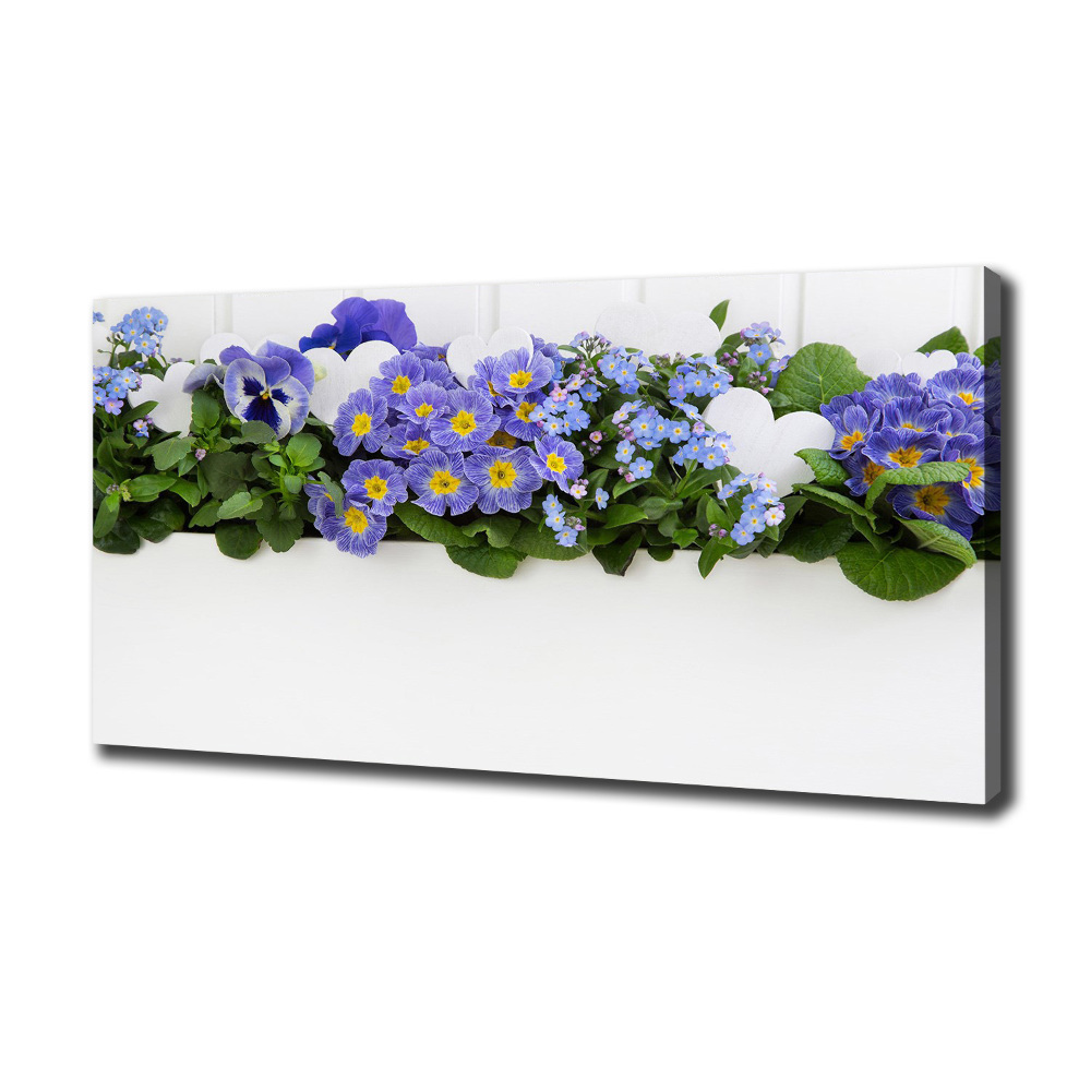 Tableau toile imprimée Fleurs bleues