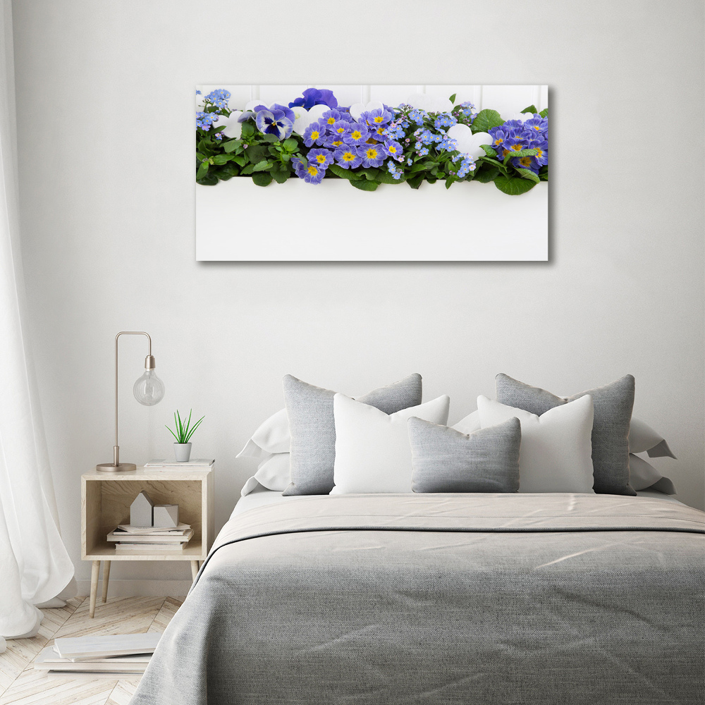 Tableau toile imprimée Fleurs bleues