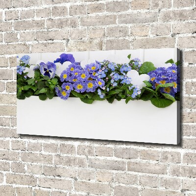 Tableau toile imprimée Fleurs bleues