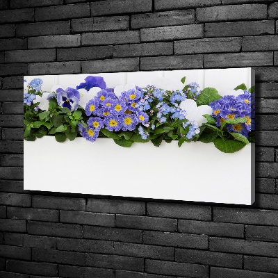 Tableau toile imprimée Fleurs bleues