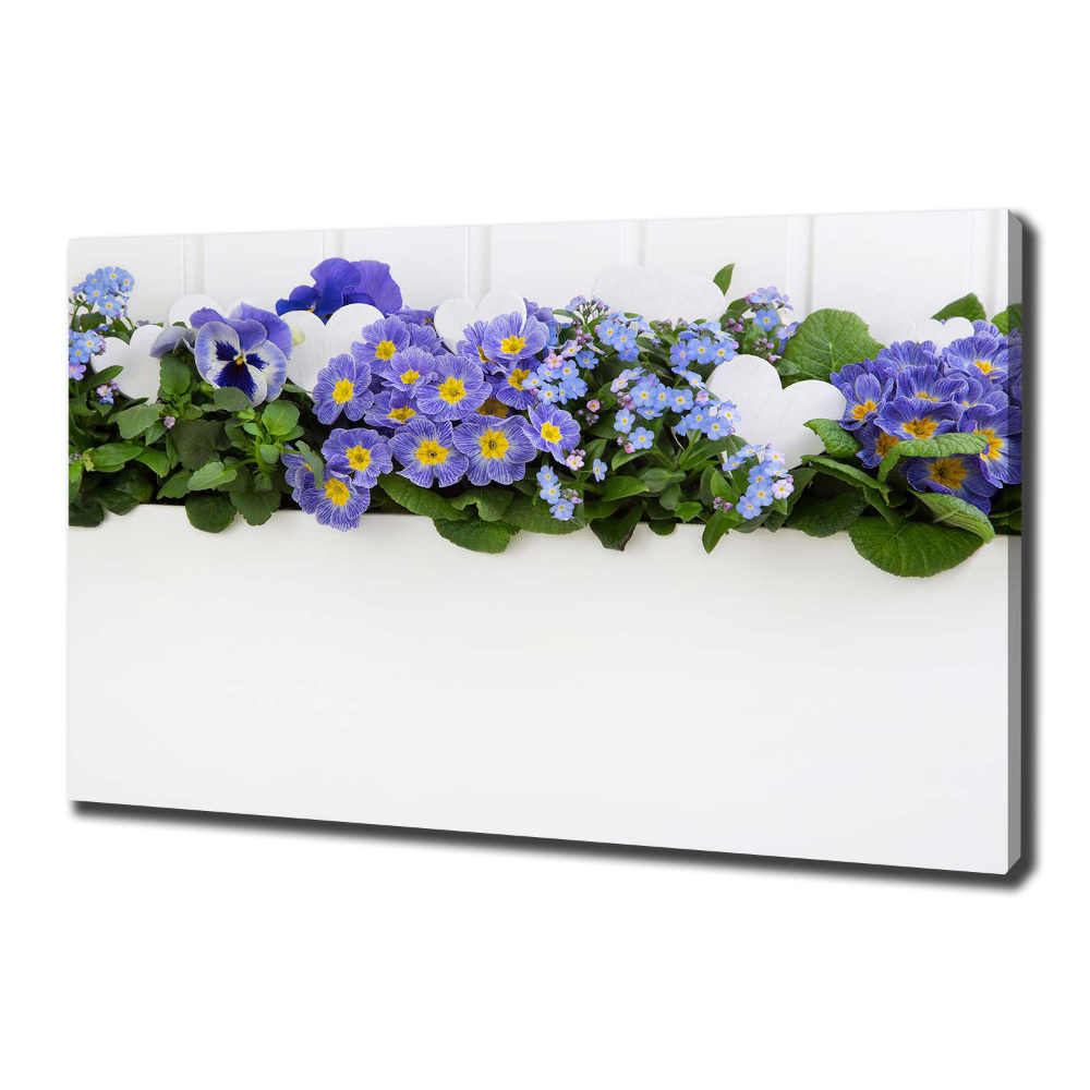 Tableau toile imprimée Fleurs bleues