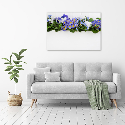 Tableau toile imprimée Fleurs bleues