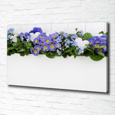 Tableau toile imprimée Fleurs bleues