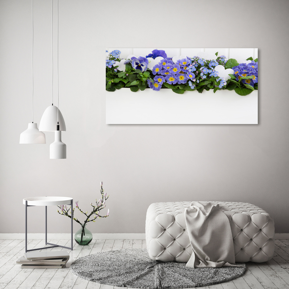 Tableau toile imprimée Fleurs bleues