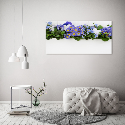 Tableau toile imprimée Fleurs bleues