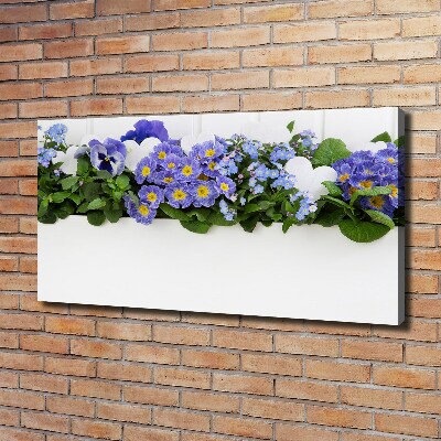 Tableau toile imprimée Fleurs bleues