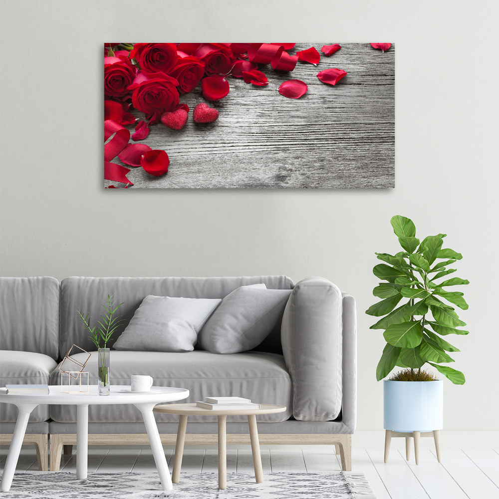 Tableau photo sur toile Roses rouges