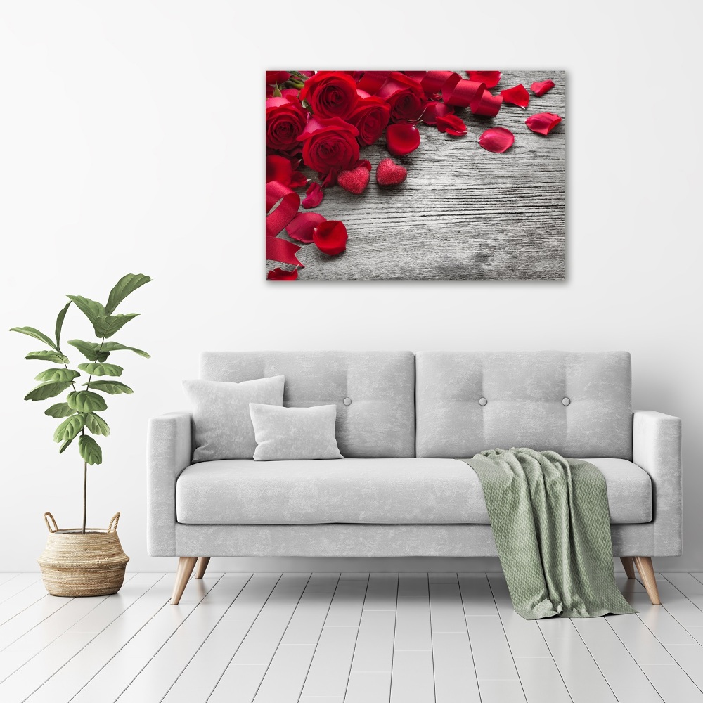 Tableau photo sur toile Roses rouges