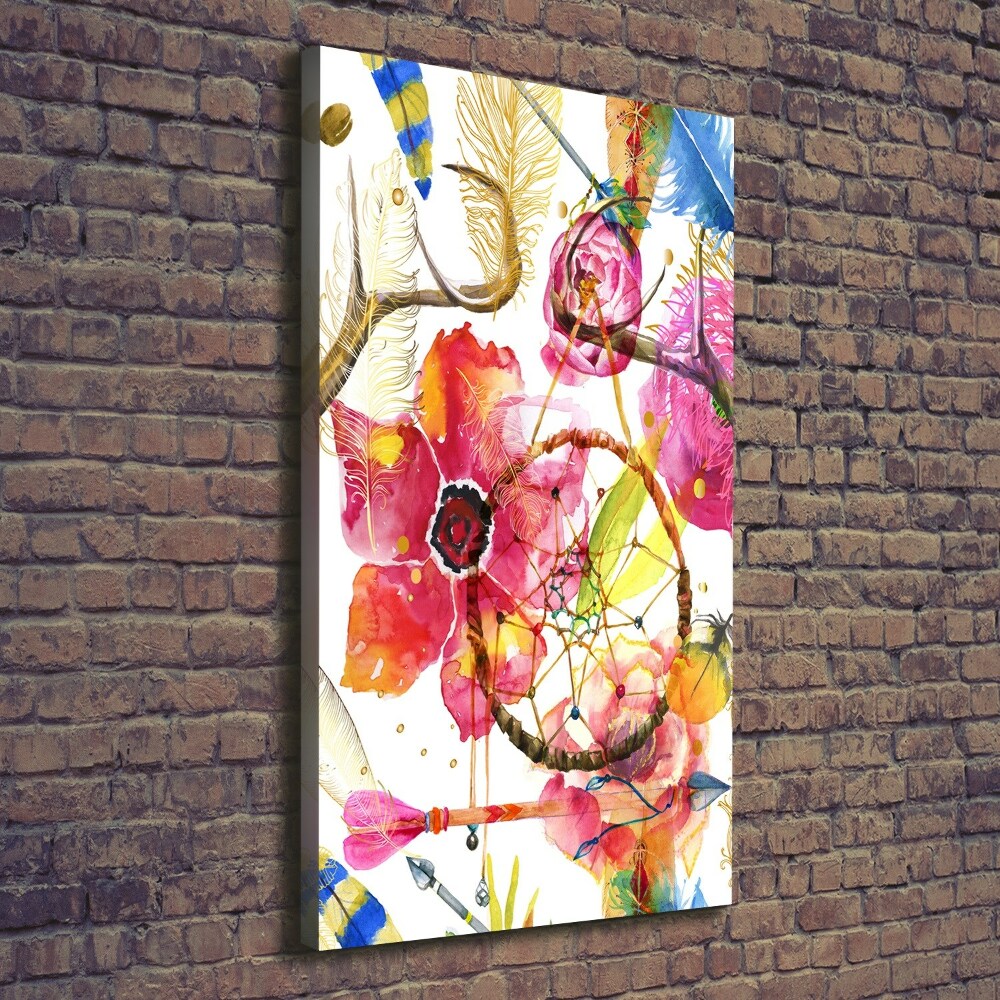 Tableau sur toile Fleurs style boho