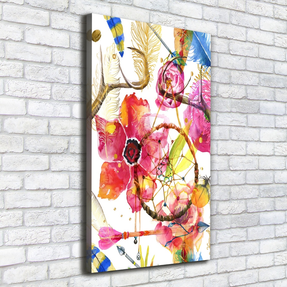 Tableau sur toile Fleurs style boho