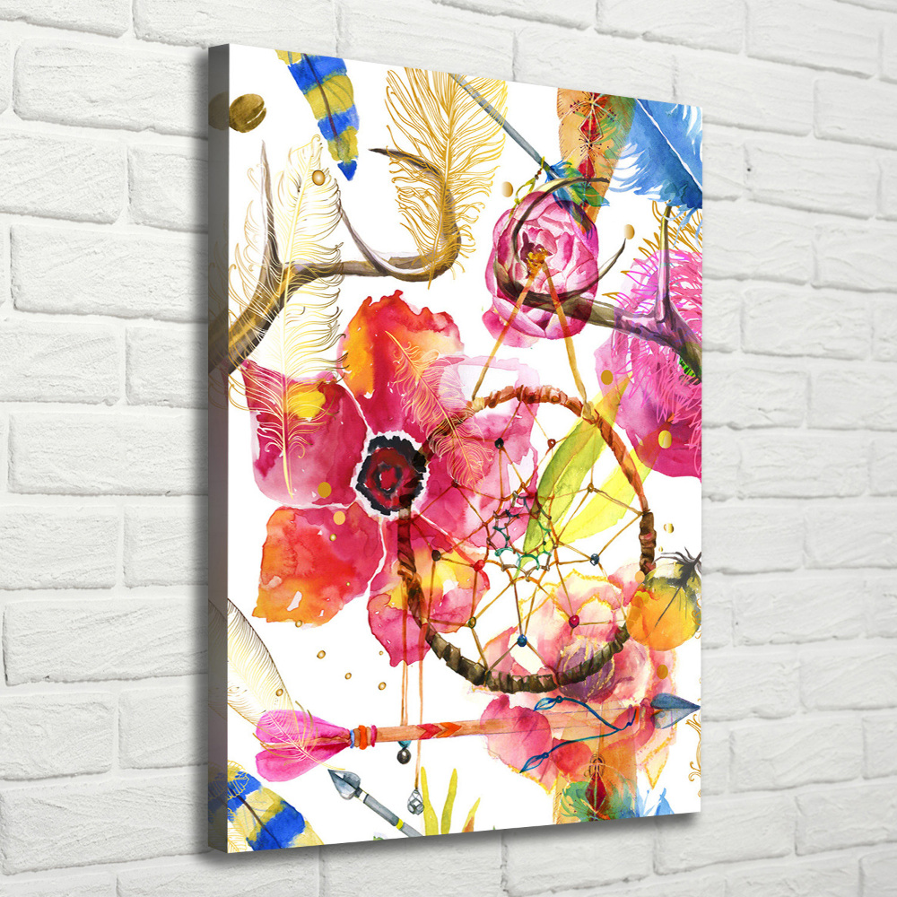 Tableau sur toile Fleurs style boho