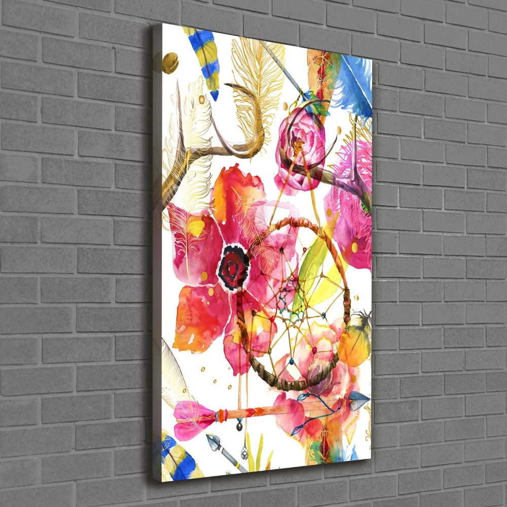 Tableau sur toile Fleurs style boho