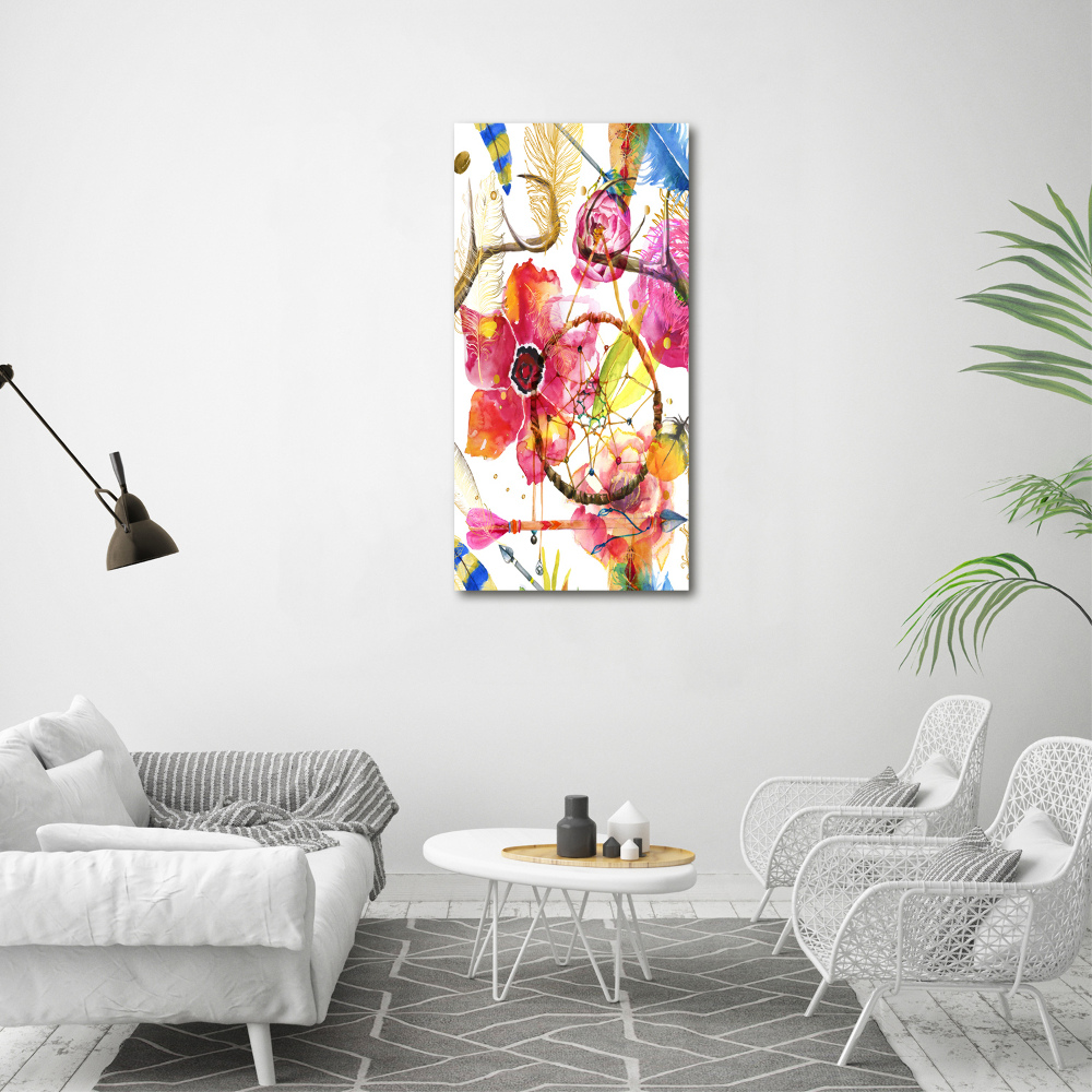 Tableau sur toile Fleurs style boho