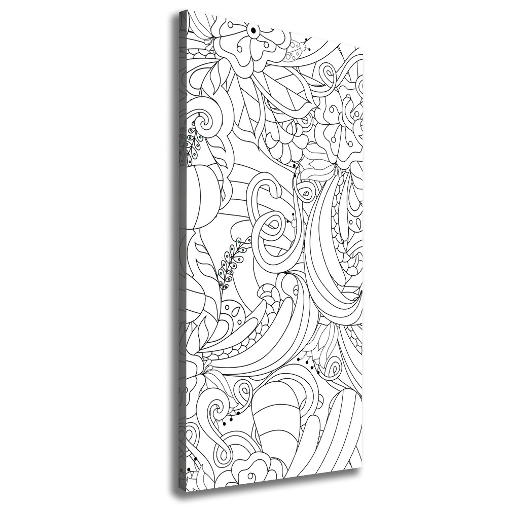 Tableau toile imprimée Fond Zentangle