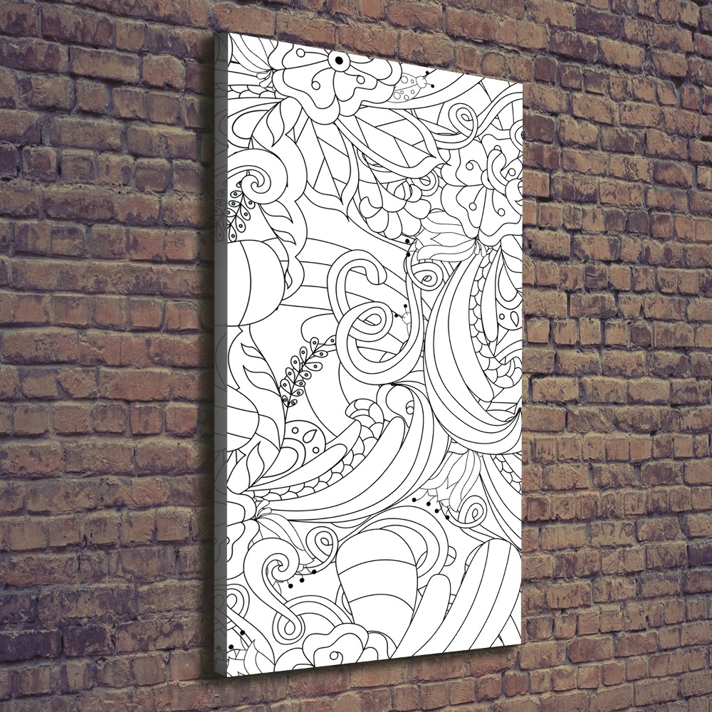 Tableau toile imprimée Fond Zentangle