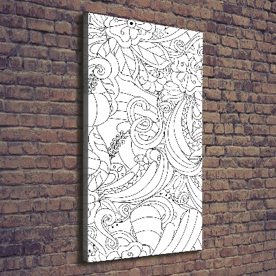 Tableau toile imprimée Fond Zentangle